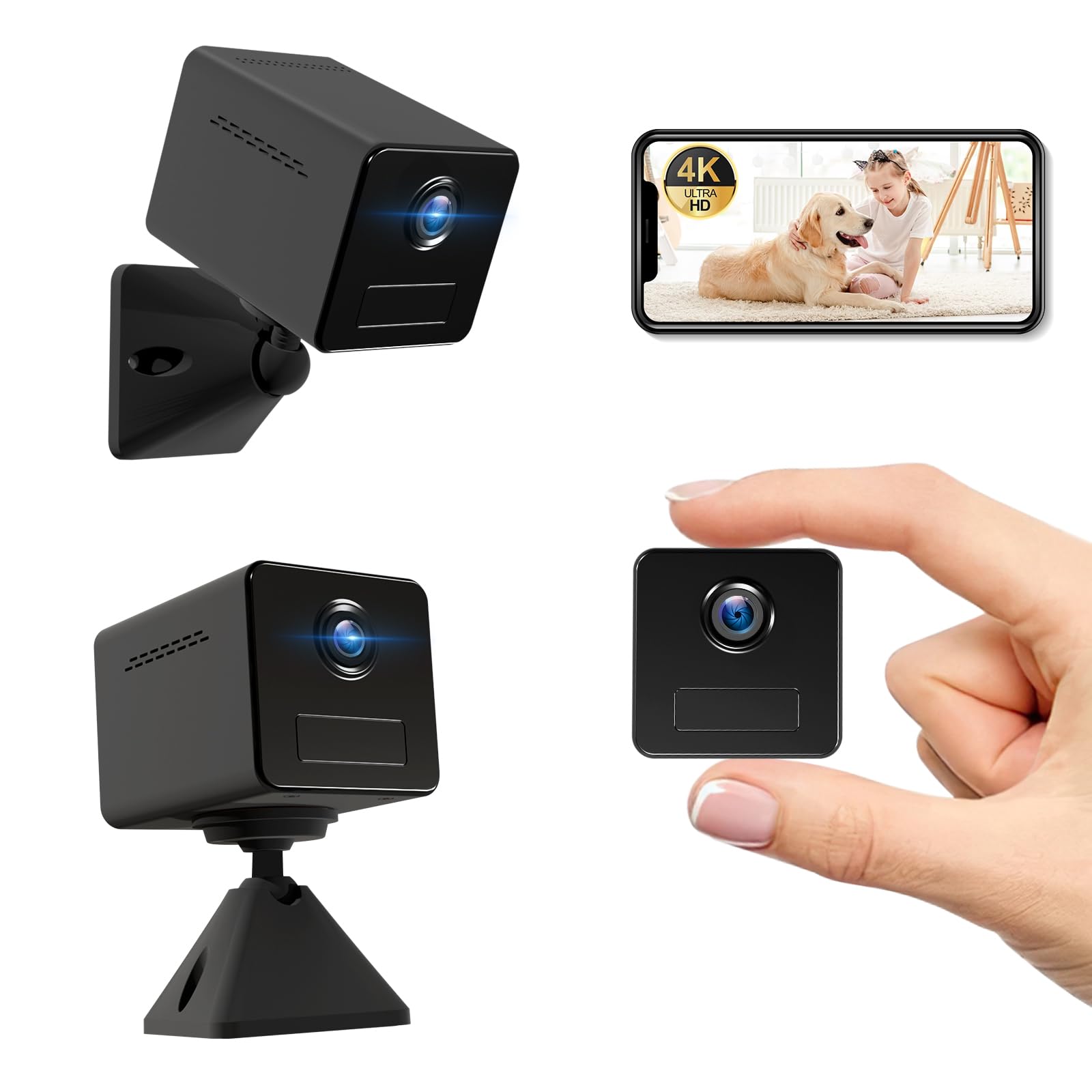 スマホ連動防犯カメラ監視ネットワークカメラマグネットペース双方向通話赤外線暗視 Amazon.co.jp: スマホ連動 ZHTNC 双方向通話 小型カメラ 4K WiFi