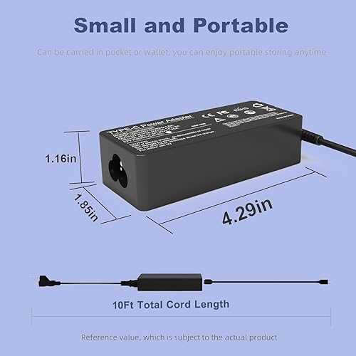 Miniatura 3 de Cargador USB C de 65 W para portátil Lenovo Cargador Lenovo Thinkpad T480 T480s T490 T580 T14 T16 Gen 1 Gen 2 X1, Yoga C740 C940 C930 920 C630 730