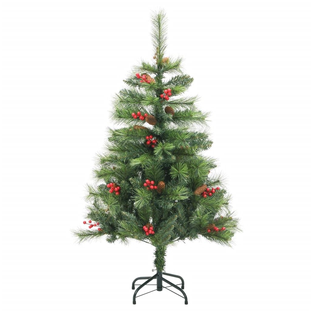 vidaXL Albero Natale Artificiale Incernierato con Pigne e Bacche 150cm