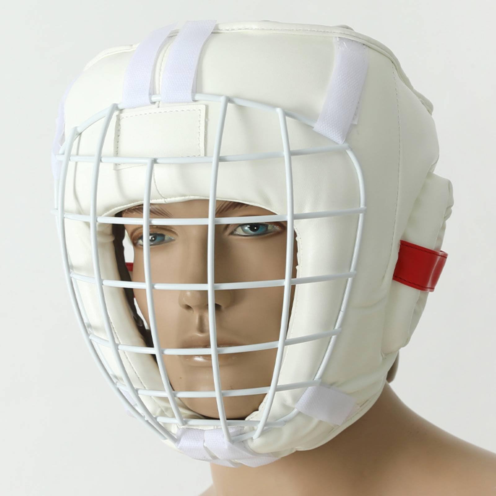 Casco da Combattimento Casco Integrale Allenamento Marziale Imbottitura Antiurto Visiera Acciaio Adatto Ad Adulti Bambini Difesa Palestra