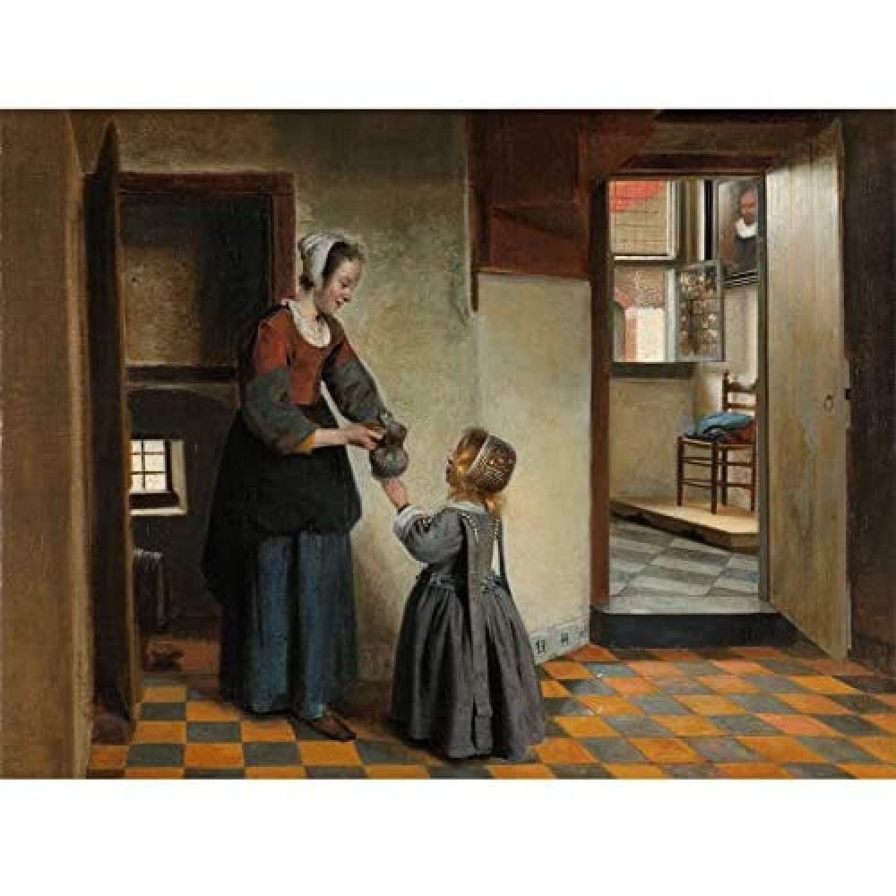 Artery8 Pieter De Hooch Woman With A Child In A Pantry Unframed Wall Art Print Poster Home Decor Premium