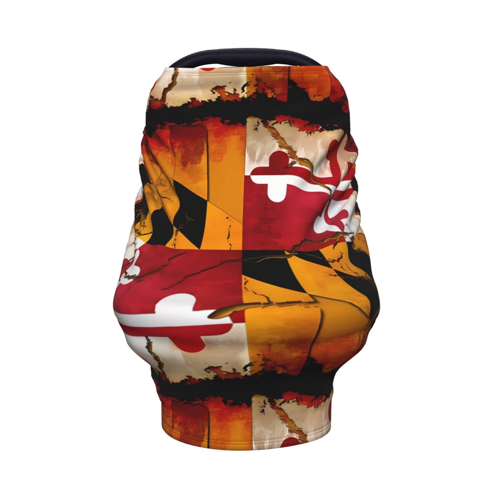 XZDHYZ vintage wooden maryland flag Versatile full-print Stroller Chair Cover/Nursing Cover, specially designed for your baby, Black