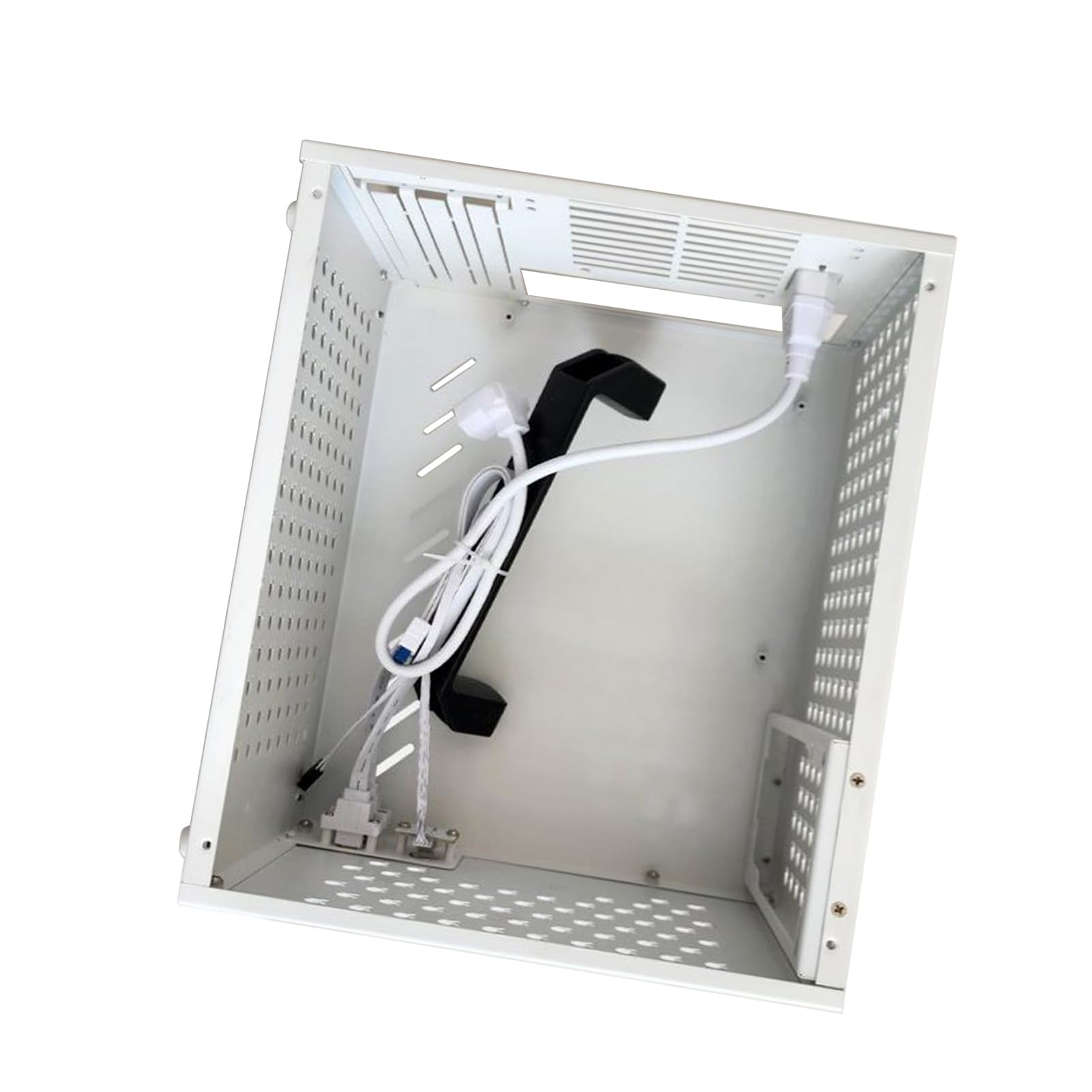 Asixxsix Case per PC ITX Fattore di Forma Ridotto, Case per Computer MATX/ITX con Pannello Laterale Trasparente Supporta Scheda Madre da 190x220 Mm e 170x170 Mm, GPU Fino a 280, 3 Slot PCI, PSU ATX