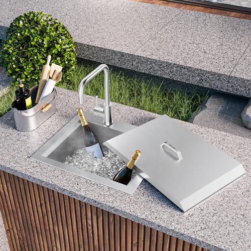 Outdoor Sink, TECASA 21 x 18 Inch Drop-in...