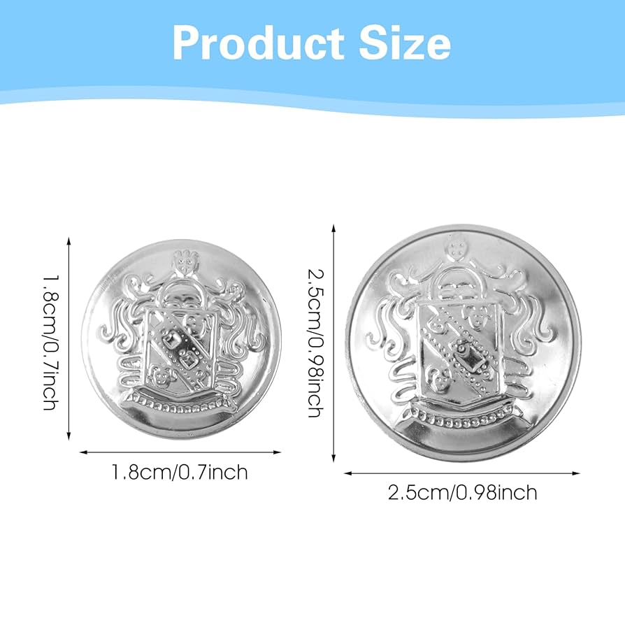 Amazon.com: 16 PCS Silver Buttons for Blazers Metal Blazer