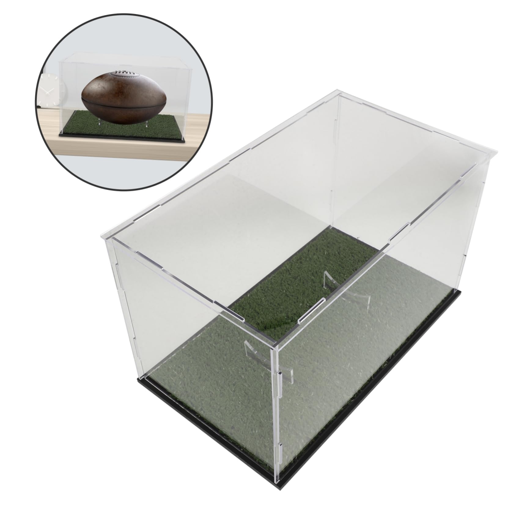 VALICLUD Caja De Rugby Soporte Multiusos Vitrina Acrílica para Balones De Fútbol