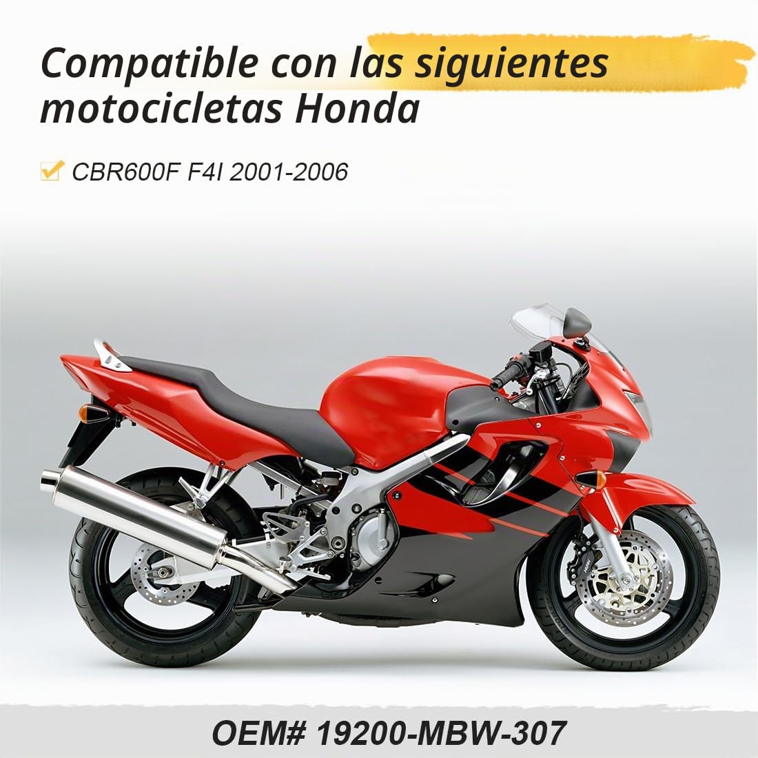 Bomba de agua para Honda CBR600F F4I 2001-2006 19200-MBW-307