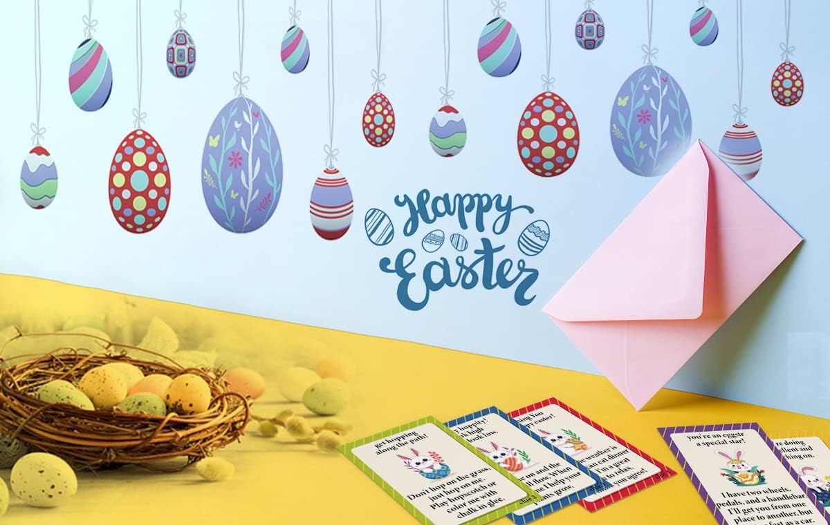 BEUFSE Outdoor Easter Scavenger Hunt Cards with Envelopes, Easter Egg Hunt, Outdoor Scavenger Hunt Games, Easter Bunny, Easter Party Activities, Indoor Easter Party Games-fhjxbk002