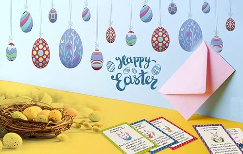 Miniatura 3 de Tarjetas de búsqueda del tesoro de Pascua al aire libre con sobres, búsqueda de huevos de Pascua, juegos de búsqueda del tesoro al aire libre,