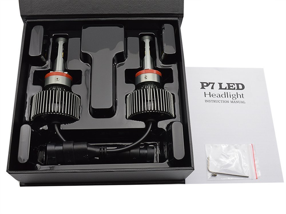Katur 2 szt. Żarówki H11 LED do Reflektorów H8/H9/H11/H16 All-In-One COB Zestaw do Konwersji 6000 K 4200 lm, Super Jasne, Zimne Białe Żarówki Przeciwmgielne