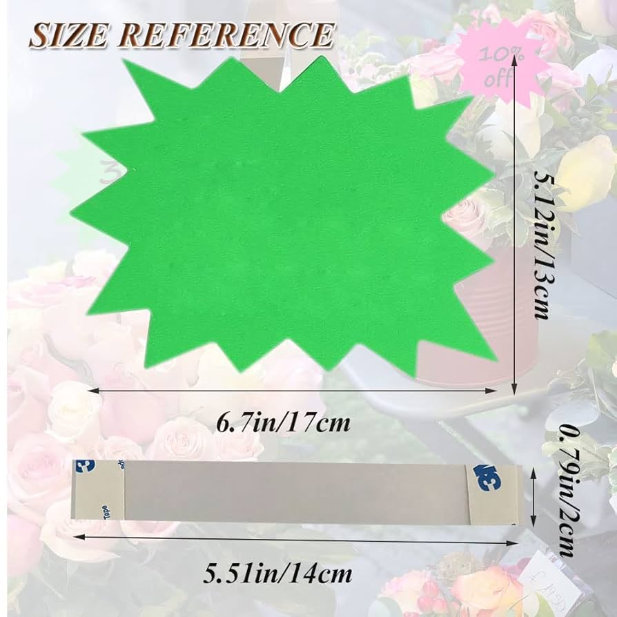 Amazon.com : TRUSTORIC Fluorescent Starburst Sign Cards