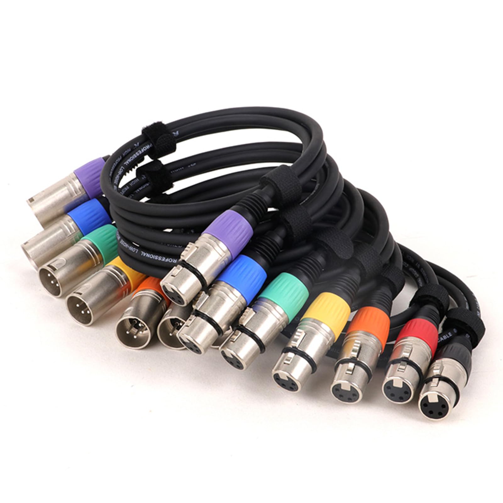Cavo di prolunga audio for cuffie, con connettori colorati, bilanciato XLR maschio a 4 pin a XLR femmina a 4 pin, da 0,29 M a 15 M(BK-VT,5m)