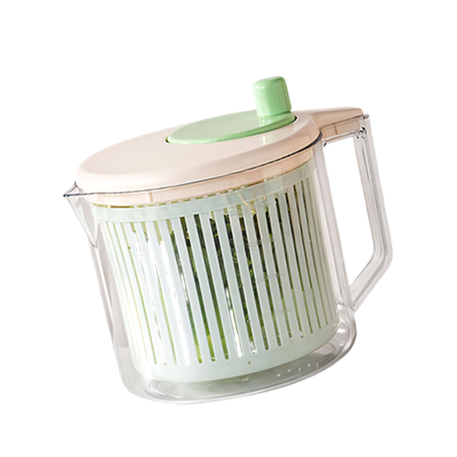 Modern Salad Spinner and Vegetable Dryer Drain Basket with Dehydrator Handle Kitchen Utensil Fruit Dryer