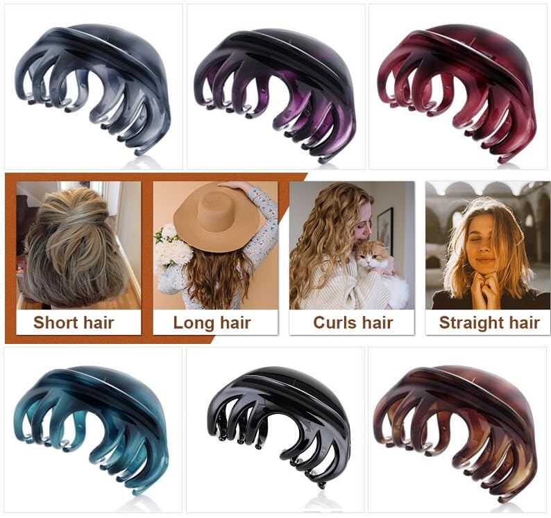 Pinza para cabello tamaño grande para cabello grueso miniatura 7