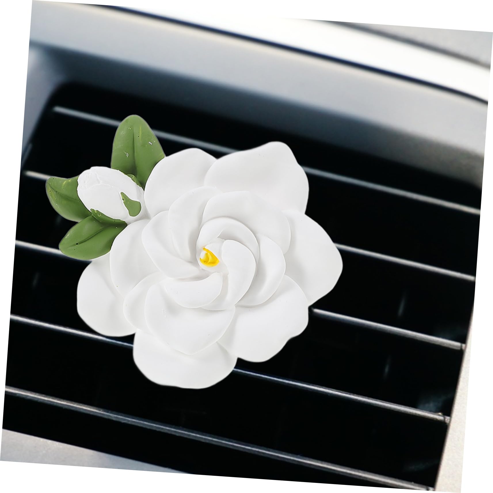 PartyKindom 4stücke Car Vent Clip Diffuser Blumenform Auto Vent Clip Zur Dekoration Und Dufterfrischung Im Fahrzeug Installieren Weißer Duftclip Mit Jasminduft