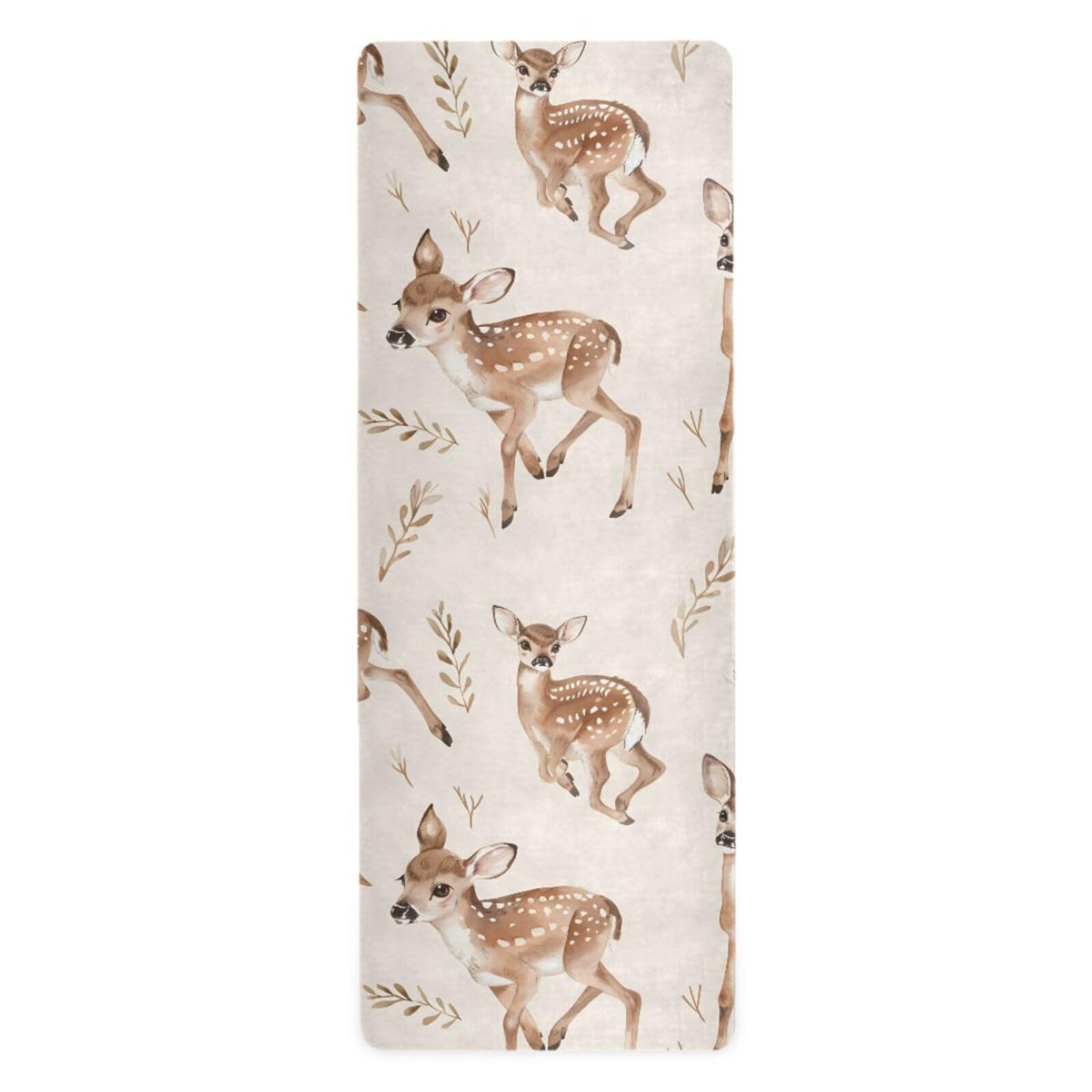 Deer Yoga Mat Non Slip Thick Kids Eco Friendly Rubber Workout Foldable Yoga Mat Women Exercise