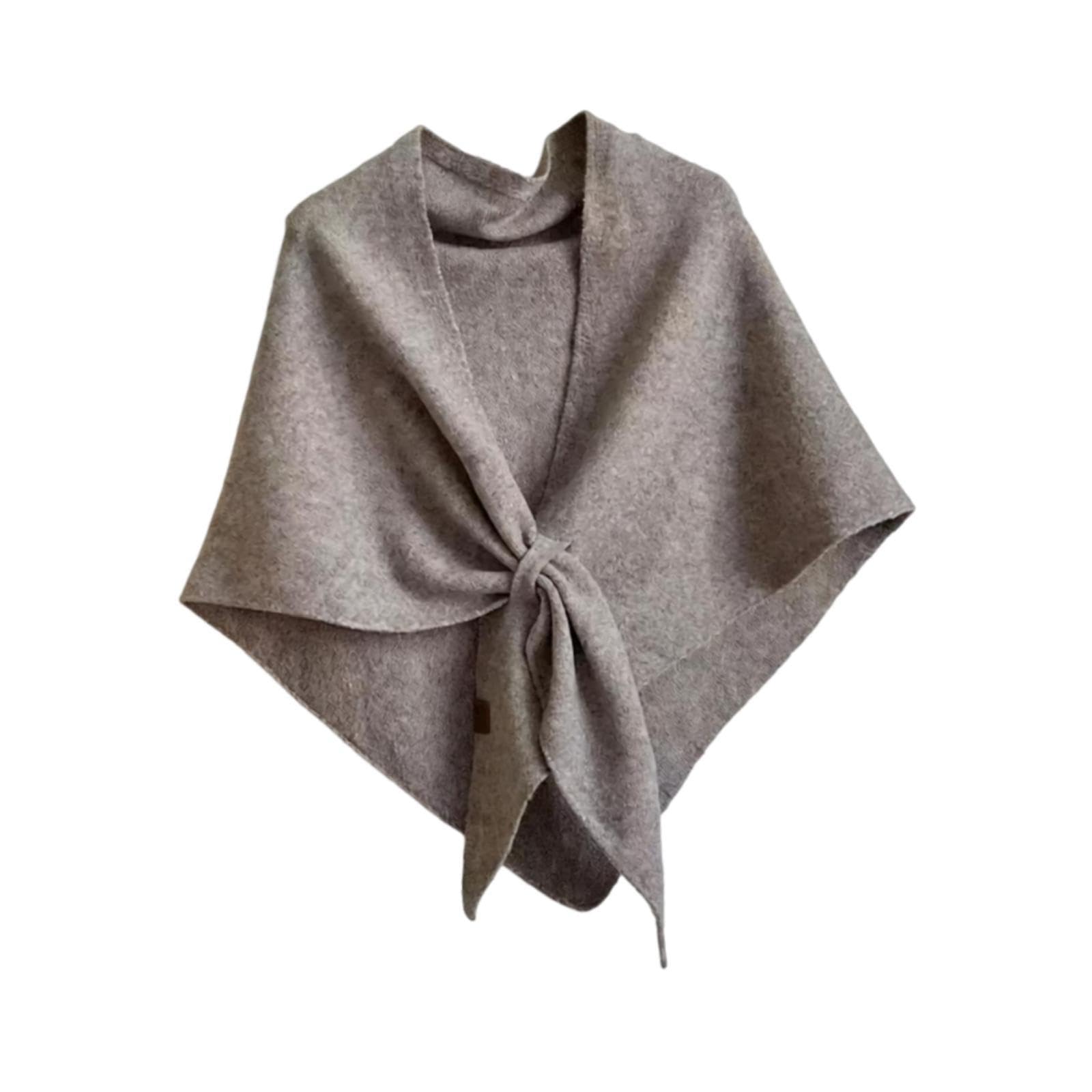 Women Shawl Wrap Shoulder Top Soft Sweater Shawl Scarf Cozy with Loop Winter Camel-image-21