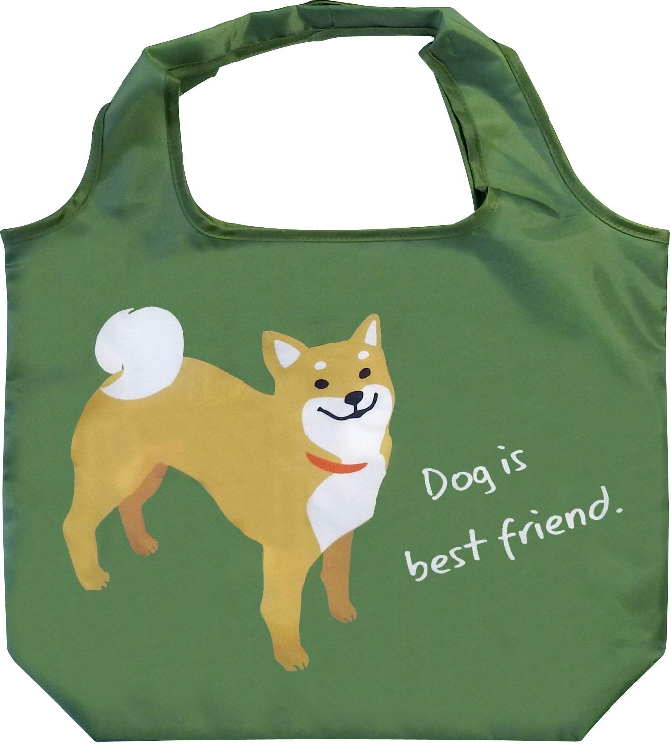 Amazon.co.jp: 大西賢製版 Abeille エコバッグ カーキ 柴犬 AED-1006