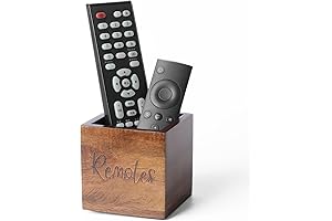 Acacia Wood Remote Control Basket