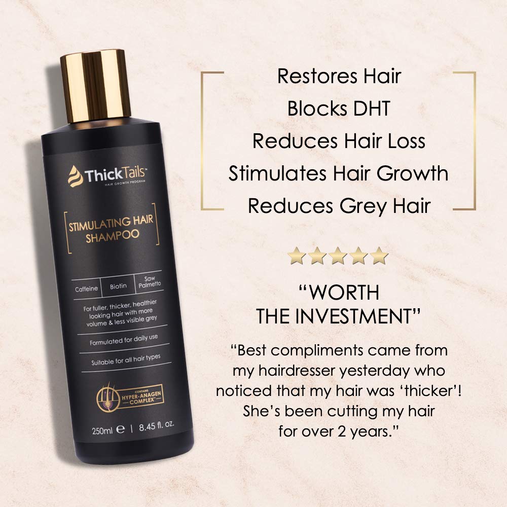 ThickTails DHT Blocker Hair Shampoo Anti Hair Loss Thickening Hair