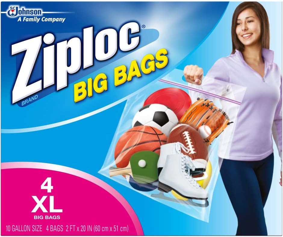 Ziploc Bolsa Reutilizable Big Bag XL, Paquete de 8 x 4 Bolsas Amazon