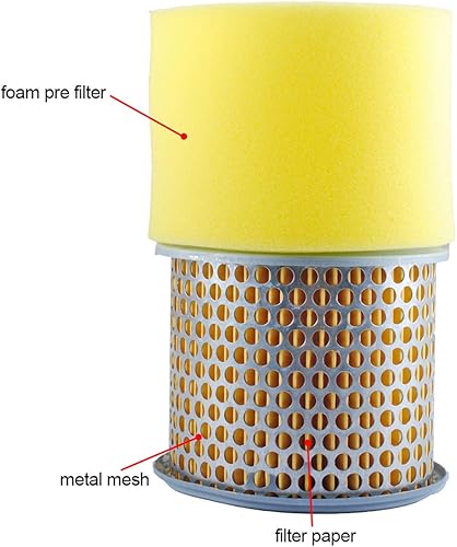 Miniatura 3 de Poweka Filtro de aire apto para motor GX390 GX340 13HP y 11HP con prefiltro de espuma. Reemplazar 17210-ZE3-505 17210-ZE3-010