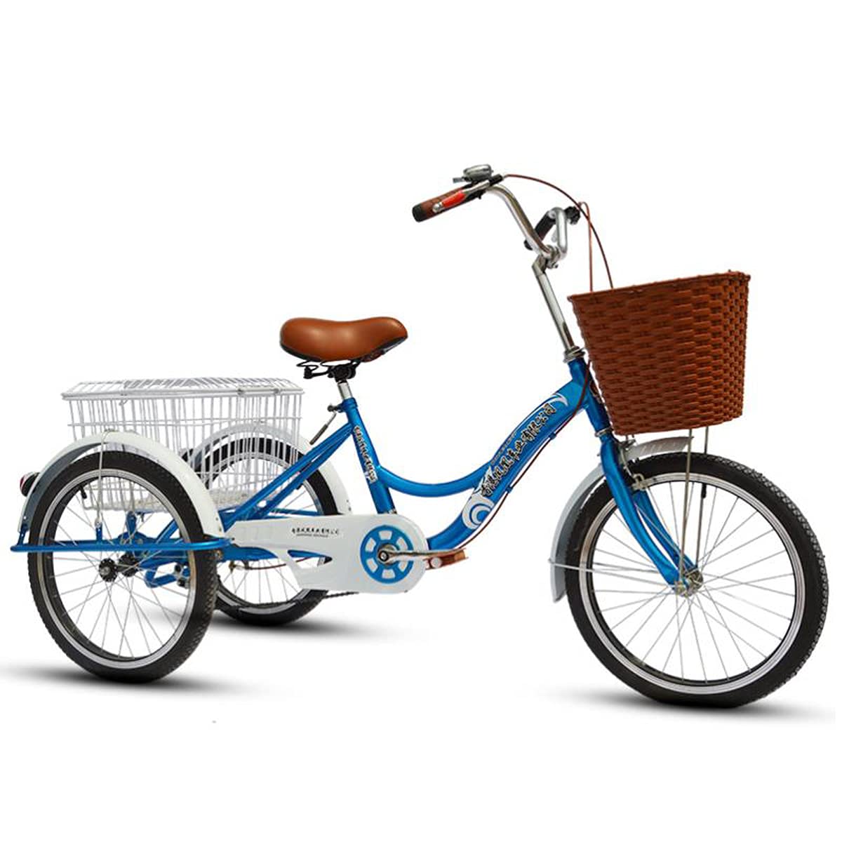 Triciclo Adulti Esterno Tre Ruote, Ruote 20 Pollici, Adulti, Donne e Uomini, Fare Esercizio, Shopping, Design Basso con Cestino portaoggetti, Ciclismo e pedalata