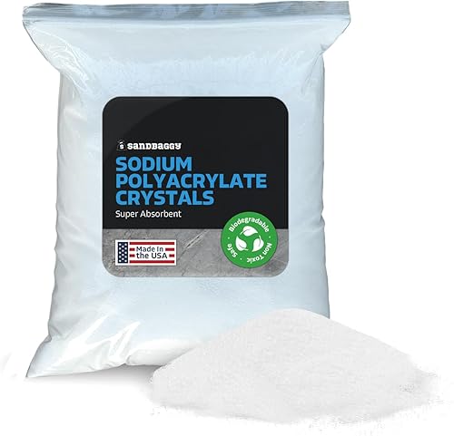 Sandbaggy Cristales de poliacrilato de sodio, polímeros súper absorbentes, experimentos científicos, nieve falsa, paquetes de hielo, cuidado de la