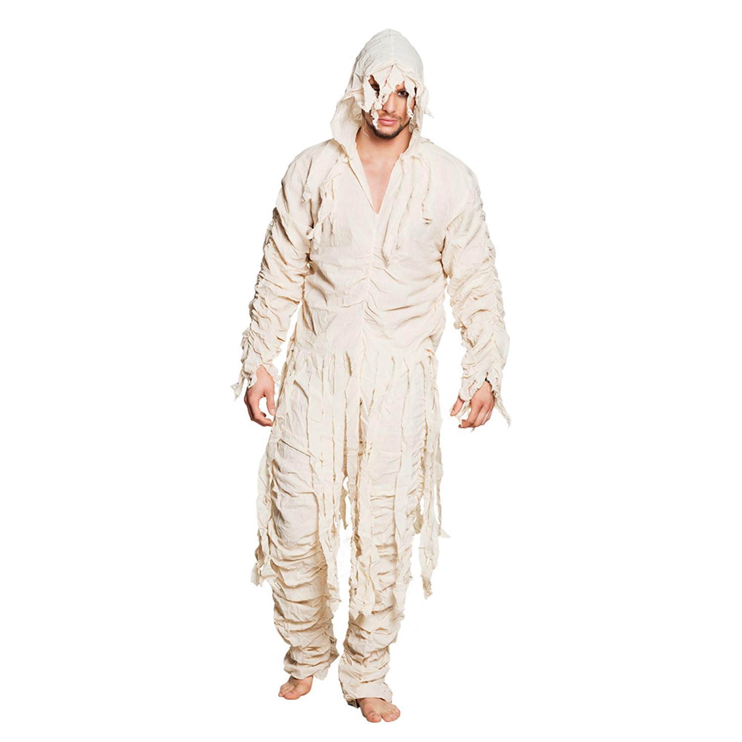 Boland - Costume da mummia per adulti, tuta con cappuccio, festa horror, carnevale, festa in maschera, Halloween
