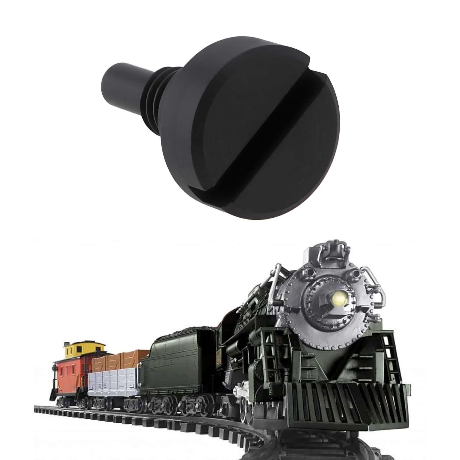 Briny River Black Slotted Ore Car Dump Tray Shoulder Pivot Screw Compatible with Lionel 3459-20 Replacement Part for Model Trains - Image 2