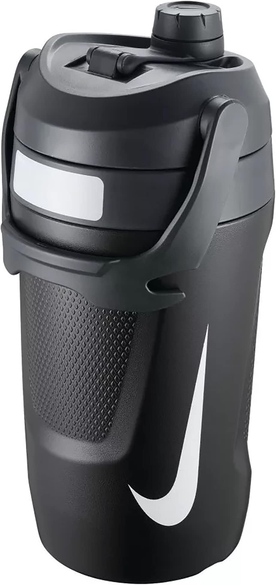 Nike Polypropylene, Polyethylene, Polyurethane, Silicone Fuel Jug 64 Oz Chug Bottle Black | White, 64. ounce