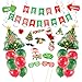 Produktbild Achort Weihnachtsdekorationen Set, X Mas Deko Weihnachtsfeier Banner und Photo Booth Fotorequisiten Kit, Christmas Decorations Weihnachten Ballon für Geburtstag Hochzeit Partyzubehör