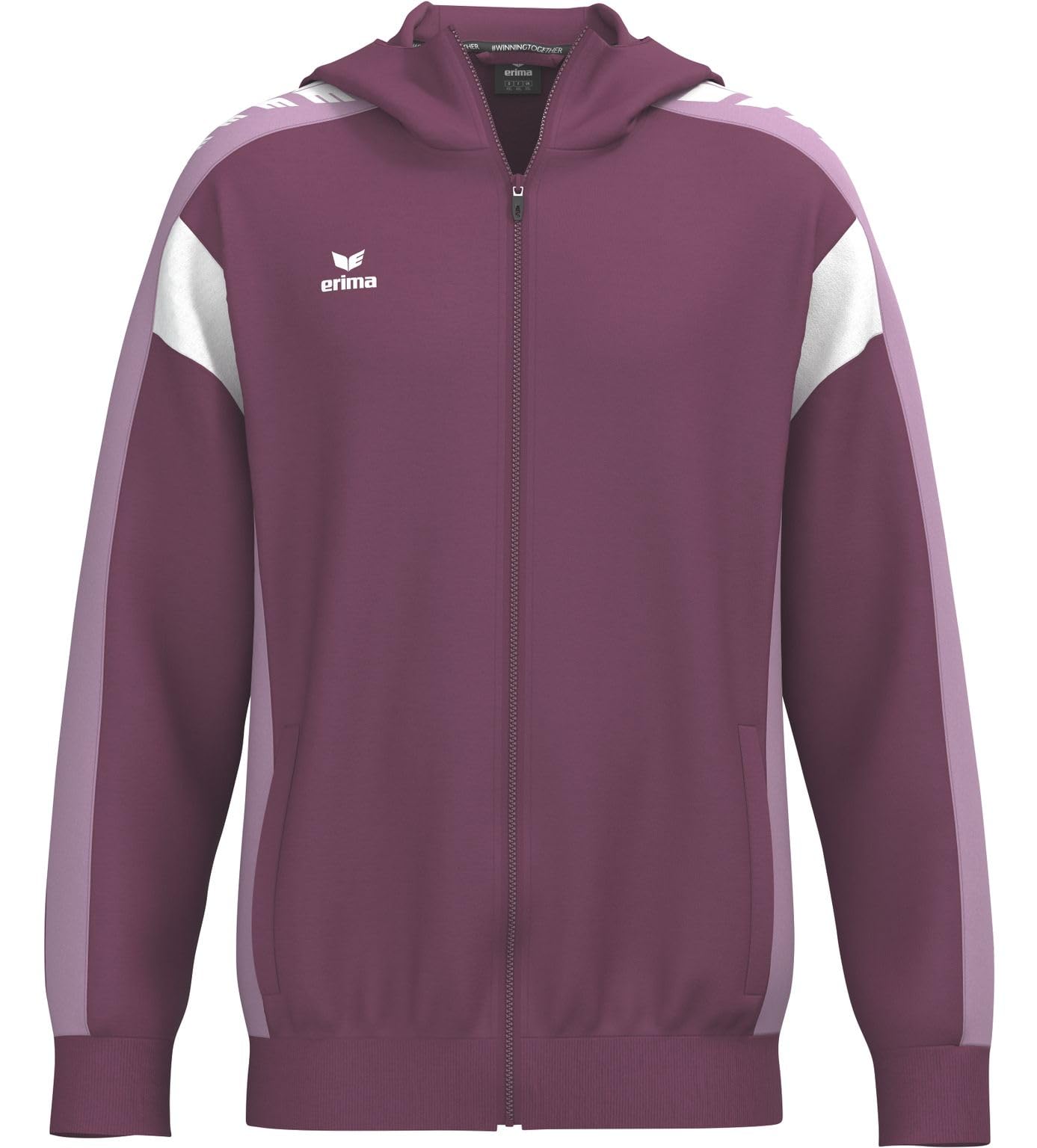 Erima Unisex Kids Celebrate 125 Training Jacket With hood (1032630), burgundy/lavender, 116