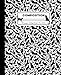 Composition: College Ruled Writing Notebook, Black and White Cat Pattern Marbled Blank Lined Book