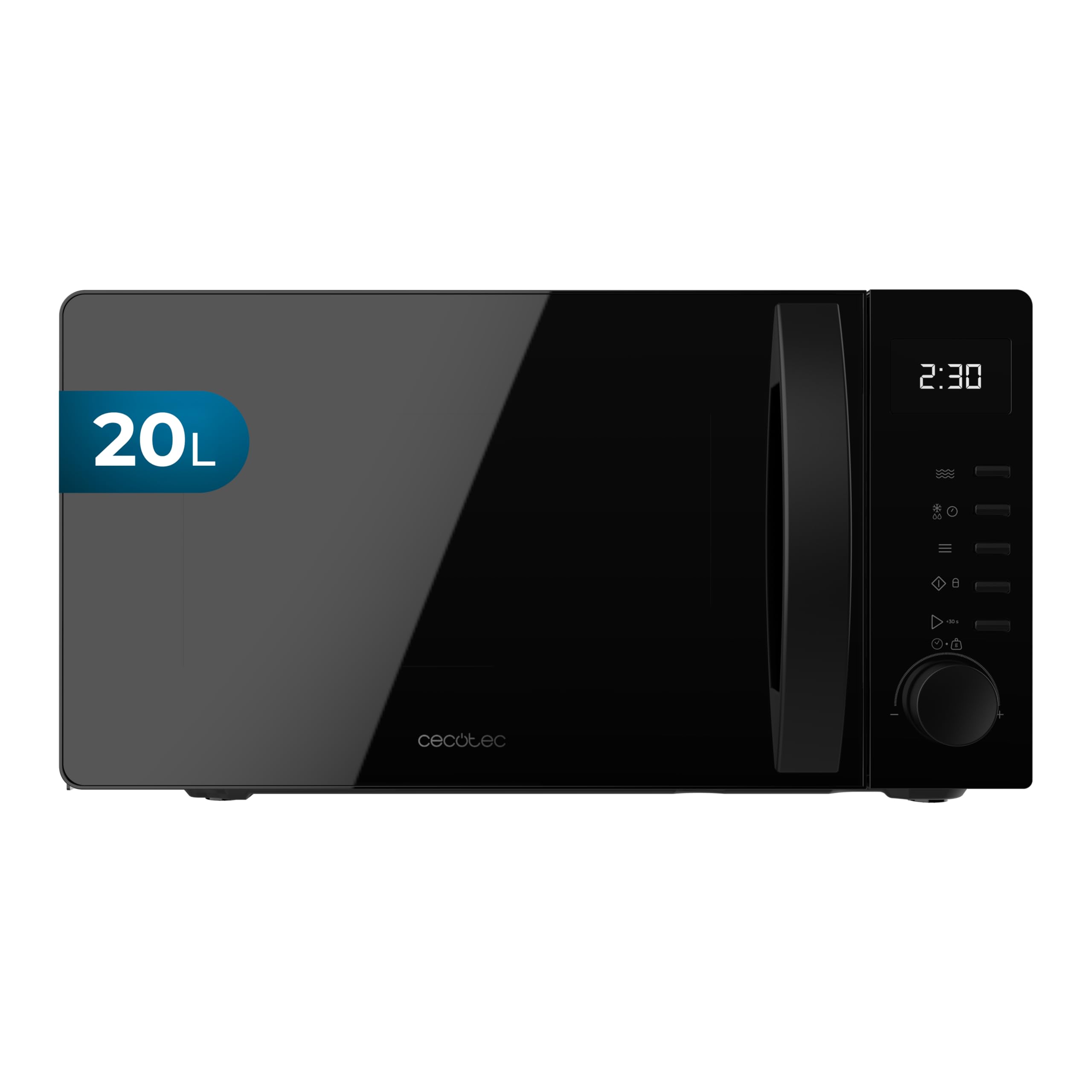 Cecotec Microonde Digitale ProClean 5005 Black. 700 W, 20 L, Tecnologia 3DWave, 5 Livelli Potenza, Timer 30 min, Scongelamento, Display con Orologio, Riscaldamento Rapido