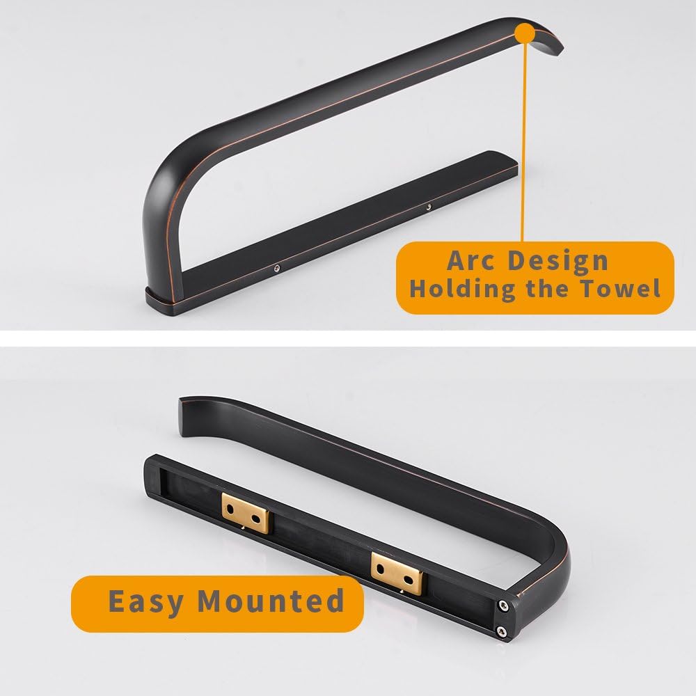 Oil Rubbed Bronze Wall Mounted Brass Towel Bar