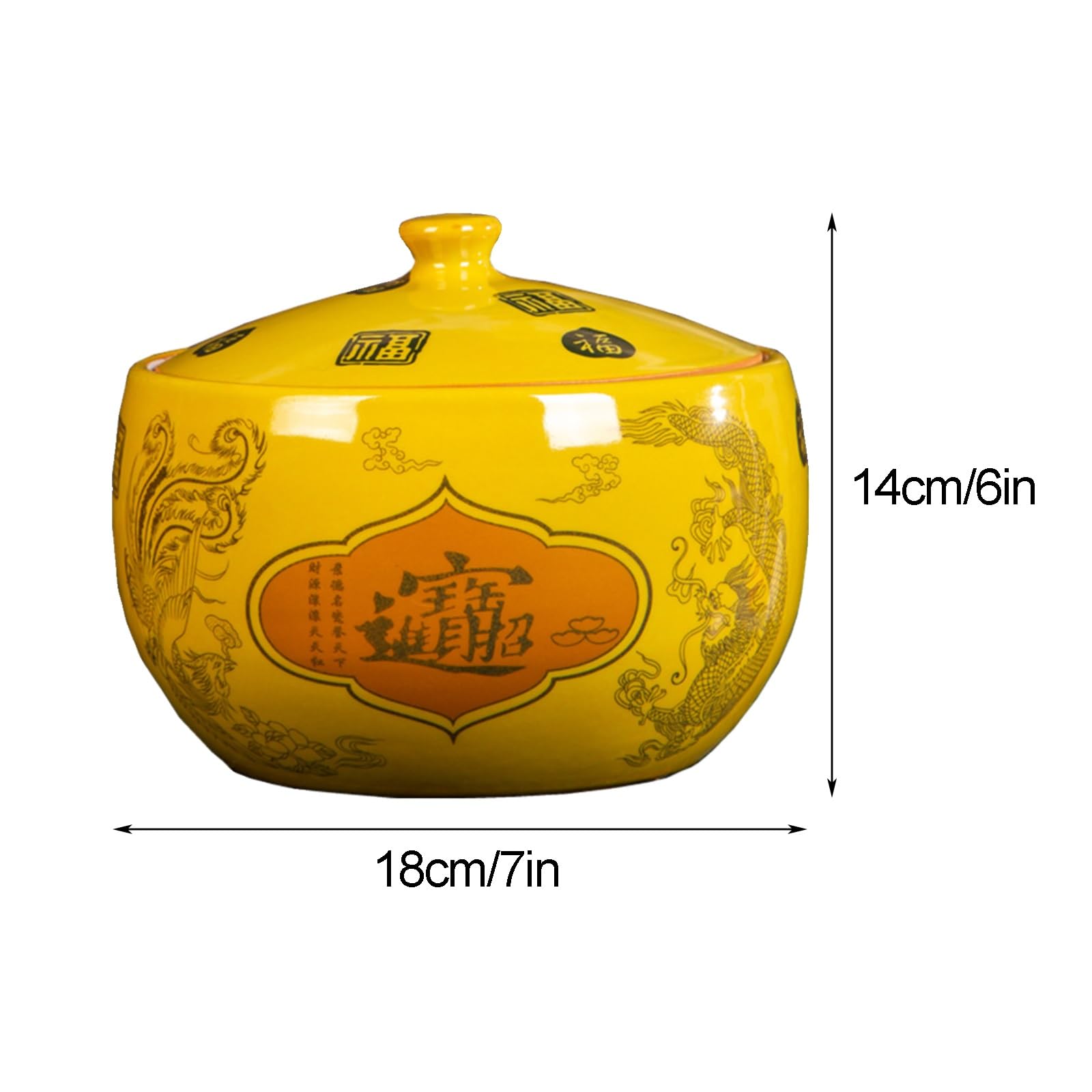 Contenitori Ermetici per Alimenti con Coperchio Contenitore Riso Dispenser Cereali per Alimenti per Farina, Riso e Frutta Secca(18x14cm/7x6in)