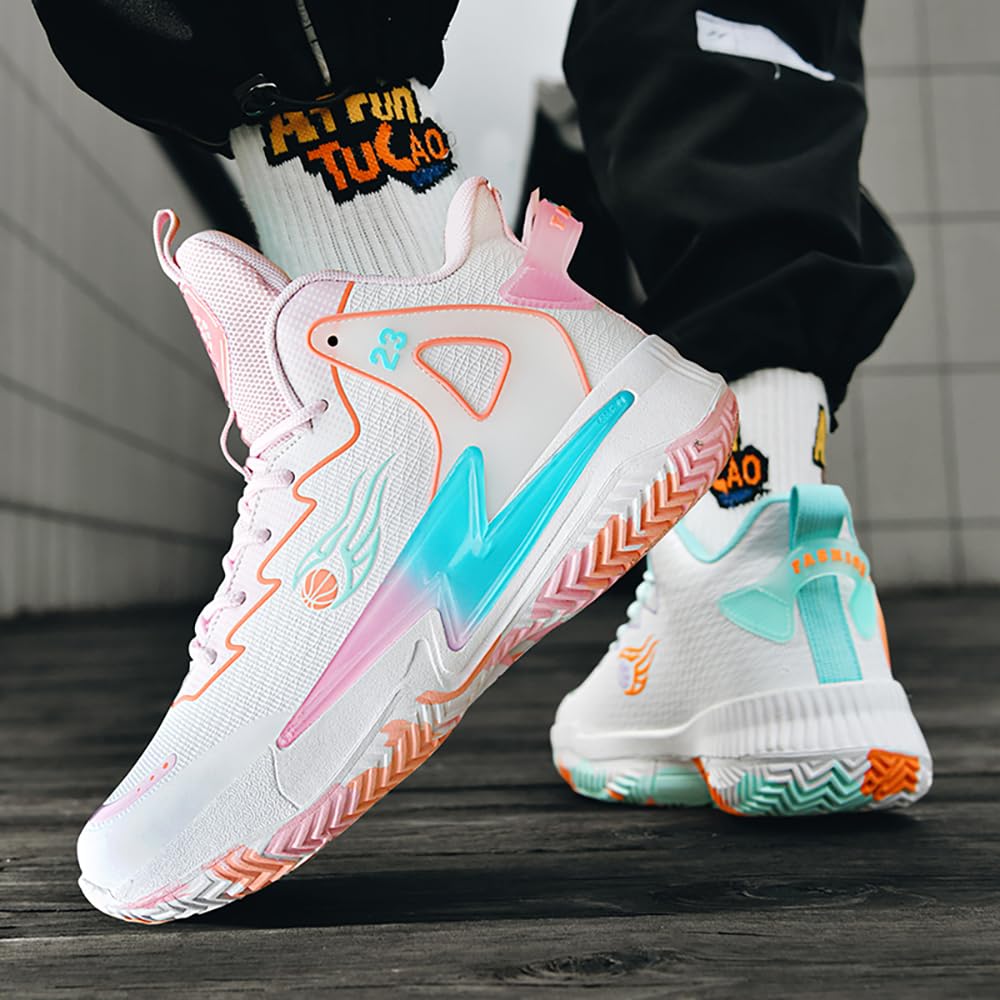 Zapatillas de Baloncesto for Hombre y Mujer, Transpirables, de Moda, Deportivas, Ligeras, Antideslizantes, for Deportes al Aire Libre