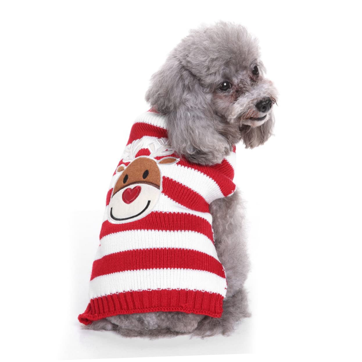 BESPORTBLE Lot De 3 Pulls Tricotés De Noël pour Chien Vêtements pour Chiot Imprimé Élan pour Les Occasions Festives