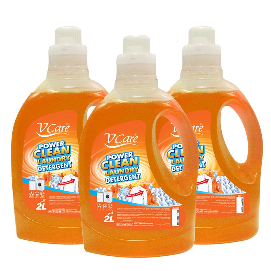 Laundry Detergent Liquid | 2 Litre - Pack of 3 | Fresh Blossom | Advanced Cleaning Power | Long-Lasting Fragrance | Suitable for All Washing Machines