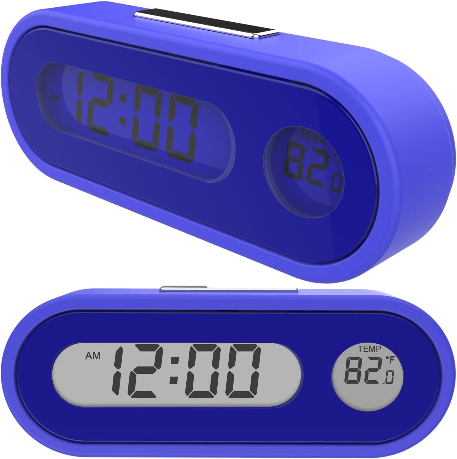 Car Clock with Temperature Date, Fahrenheit Backlight 2 in 1, Small Electronic Clock