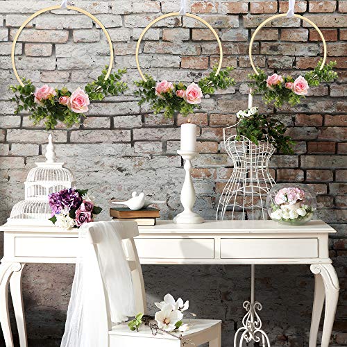 Sntieecr 3 Pack 3 Sizes Large Bamboo Floral Hoop Wreath Wooden Macrame Craft Hoops Dream Catcher Bamboo Rings For Diy Wedding Decorations Wreath And Wall Hanging Decors (12 Inch/ 14 Inch/ 16 Inch) #TOP4