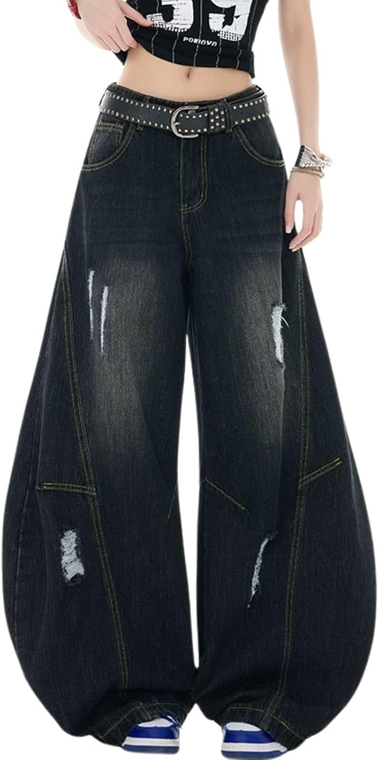 Baggy Jeans for Woman Men High Waisted Barrel Leg Jeans Trendy Boyfriend Denim Pants Vintage Streetwear Clothes