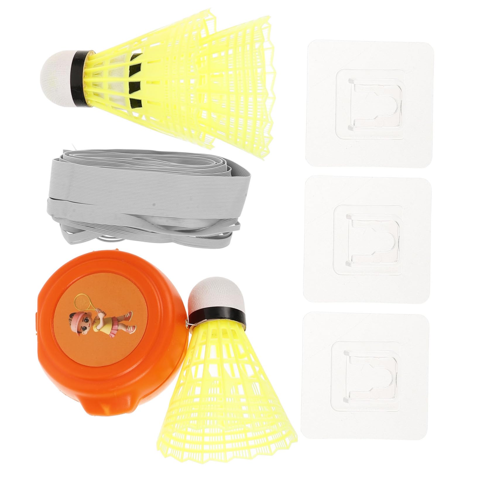 Anneome Badminton Rebound Trainer Set Swing Trainer for Single Player Solo Play Aid Indoor/Outdoor Badminton Training Tool