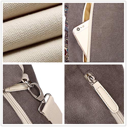 Canvas-Backpack-Purse-for-Women-Casual-Handbag-Lightweight-Shoulder-Bag-Grey