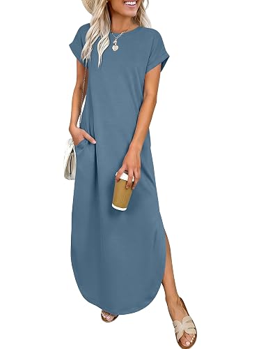 ANRABESS Casual Maxi Shirt Dress