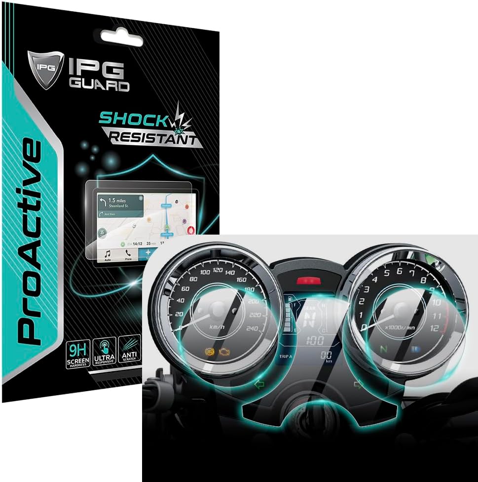 IPG ProActive Made for KAWASAKI 2025 Ninja ZX4RR / 1000SX / Z650 / 2024 Z900 Dashboard 9H Hardness Screen Protector Nano Ceramic Film Ultra Responsive High Clarity Anti Scratch for kawaNinja