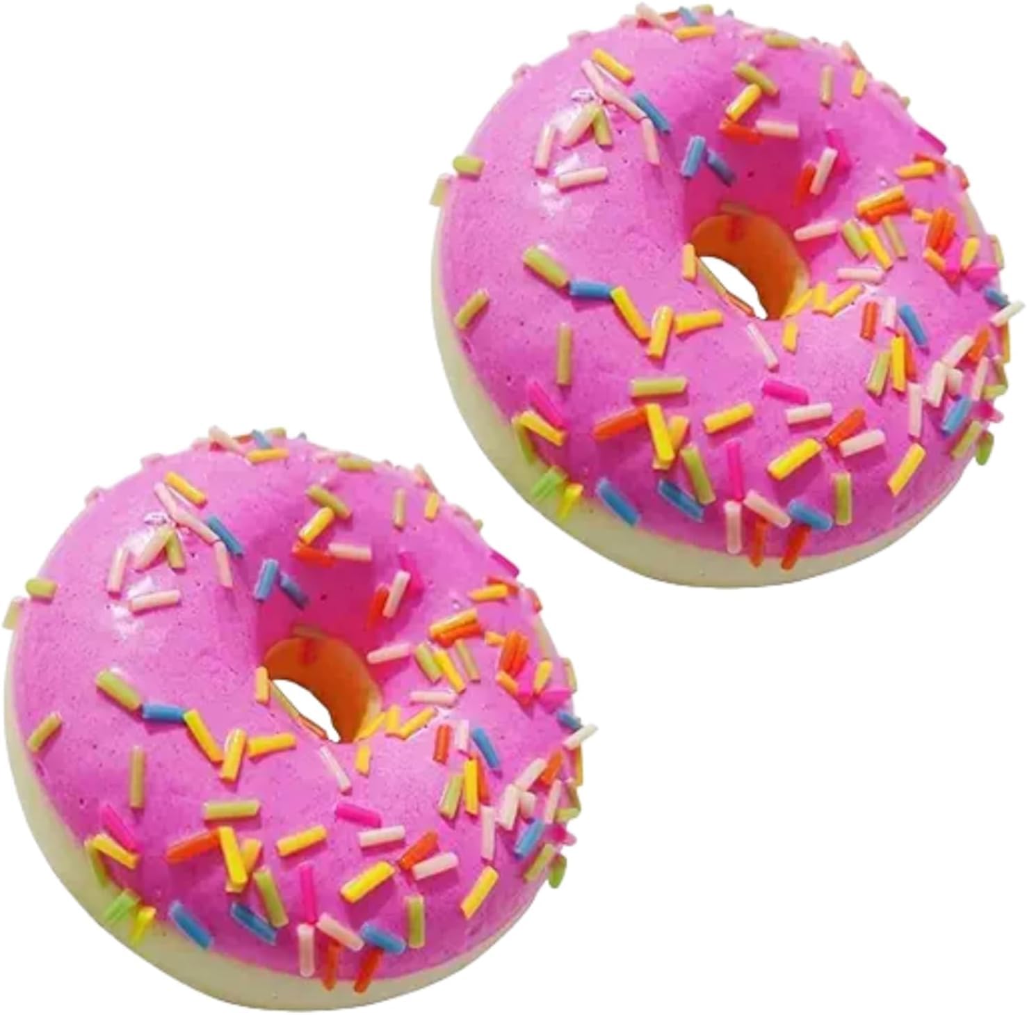 Fxieng 2Pcs Realistic Artificial Fake Donuts Food Fake Cakes Desserts Donut Decorations For Doughnut Party Decoration, Prop Food