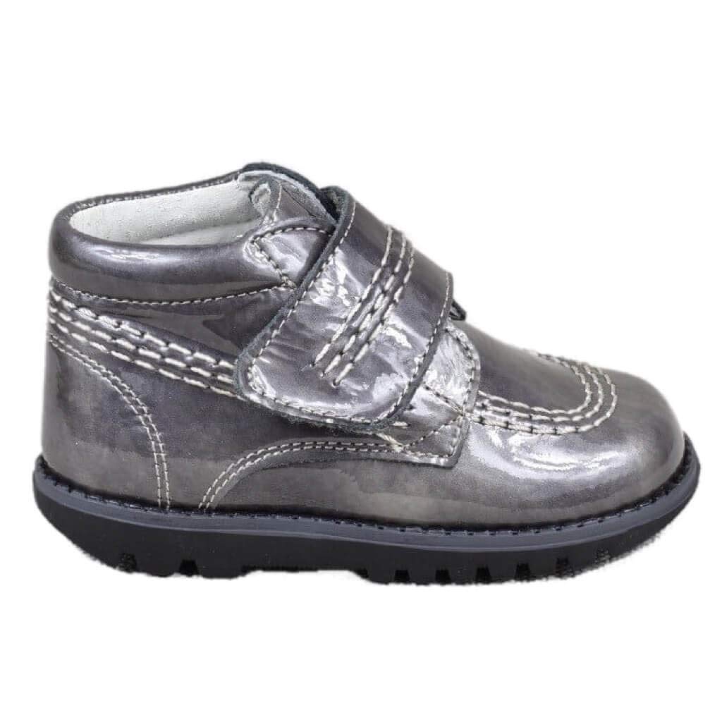 GUXS Botita Tipo Kickers Piel Gris