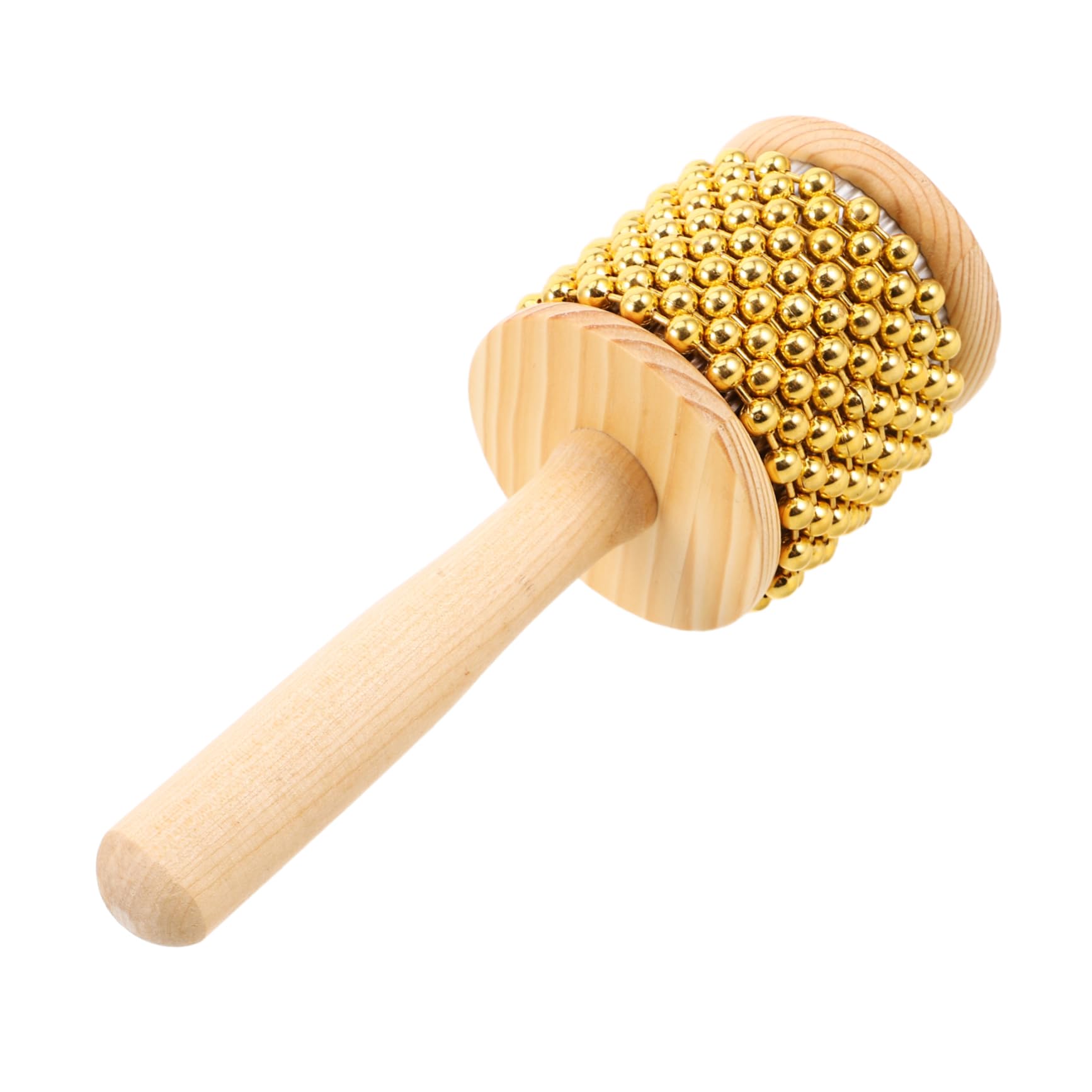 Holibanna Beginner-friendly Cabasa Shaker Metal Beads Wooden Hand Percussion Bell for Music Education School Classes
